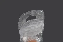 Sachets avec fermeture éclair 55 x 90 mm, dos argenté non tissé, face transparente et eurohole - 100 pcs Sachets avec fermeture éclair 55 x 90 mm, dos argenté non tissé, face transparente et eurohole - 100 pcs