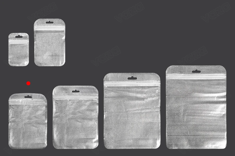 Σακουλάκια με κλείσιμο zip 105x150 mm, non woven ασημί πίσω όψη, διάφανο μπροστά και τρύπα eurohole - 100 τμχ Σακουλάκια με κλείσιμο zip 105x150 mm, non woven ασημί πίσω όψη, διάφανο μπροστά και τρύπα eurohole - 100 τμχ-εικόνα_σύνθεση