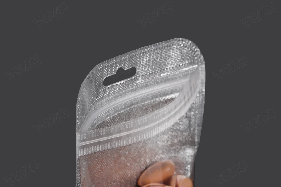 Σακουλάκια με κλείσιμο zip 160x220 mm, non woven ασημί πίσω όψη, διάφανο μπροστά και τρύπα eurohole - 100 τμχ Σακουλάκια με κλείσιμο zip 160x220 mm, non woven ασημί πίσω όψη, διάφανο μπροστά και τρύπα eurohole - 100 τμχ-εικόνα_σύνθεση