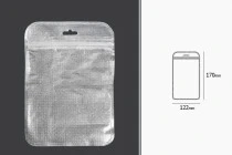 Σακουλάκια με κλείσιμο zip 122x170 mm, non woven ασημί πίσω όψη, διάφανο μπροστά και τρύπα eurohole - 100 τμχ