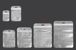 Non-woven zip lock bags with Eurohole, silver back side and transparent front side in size 150x200 mm - 100 pcs-6