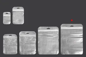 Non-woven zip lock bags with Eurohole, silver back side and transparent front side in size 160x220 mm - 100 pcs-5