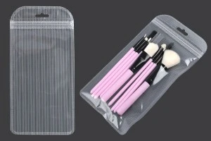 Both side transparent zip lock stripe bags with Eurohole in size 120x230 mm - 100 pcs-6