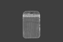 Σακουλάκια πλαστικά με κλείσιμο zip 85x130 mm ριγέ, διάφανα μπρος πίσω και τρύπα eurohole - 100 τμχ
