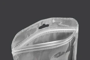 Both side transparent zip lock stripe bags with Eurohole in size 122x170 mm - 100 pcs-6