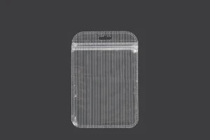 Both side transparent zip lock stripe bags with Eurohole in size 105x150 mm - 100 pcs-1