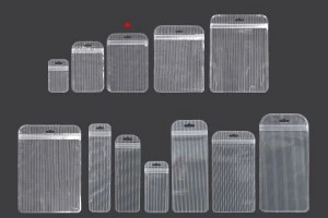 Both side transparent zip lock stripe bags with Eurohole in size 105x150 mm - 100 pcs-6
