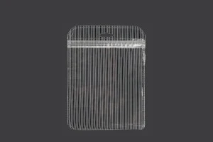 Both side transparent zip lock stripe bags with Eurohole in size 122x170 mm - 100 pcs-1
