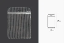 Σακουλάκια πλαστικά με κλείσιμο zip 122x170 mm ριγέ, διάφανα μπρος πίσω και τρύπα eurohole - 100 τμχ