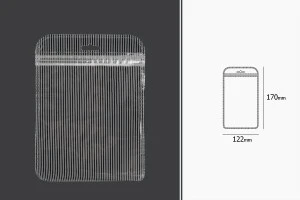 Both side transparent zip lock stripe bags with Eurohole in size 122x170 mm - 100 pcs-2