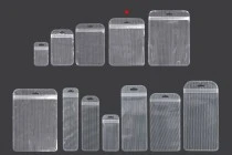 Σακουλάκια πλαστικά με κλείσιμο zip 122x170 mm ριγέ, διάφανα μπρος πίσω και τρύπα eurohole - 100 τμχ