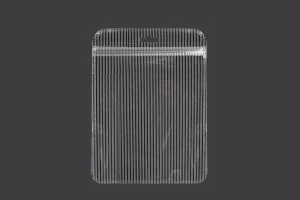 Both side transparent zip lock stripe bags with Eurohole in size 150x200 mm - 100 pcs-1