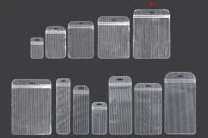 Both side transparent zip lock stripe bags with Eurohole in size 150x200 mm - 100 pcs-6