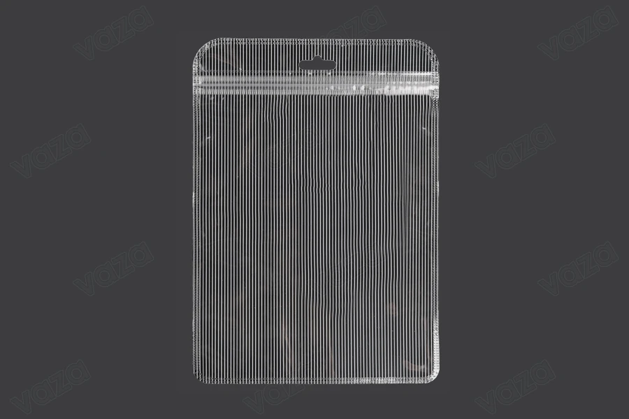 Qese plastike me mbyllje zip 160x220 mm me vija, transparente para dhe mbrapa dhe vrimë eurohole - 100 copë Qese plastike me mbyllje zip 160x220 mm me vija, transparente para dhe mbrapa dhe vrimë eurohole - 100 copë -εικόνα_προϊοντική