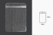 Σακουλάκια πλαστικά με κλείσιμο zip 160x220 mm ριγέ, διάφανα μπρος πίσω και τρύπα eurohole - 100 τμχ Σακουλάκια πλαστικά με κλείσιμο zip 160x220 mm ριγέ, διάφανα μπρος πίσω και τρύπα eurohole - 100 τμχ