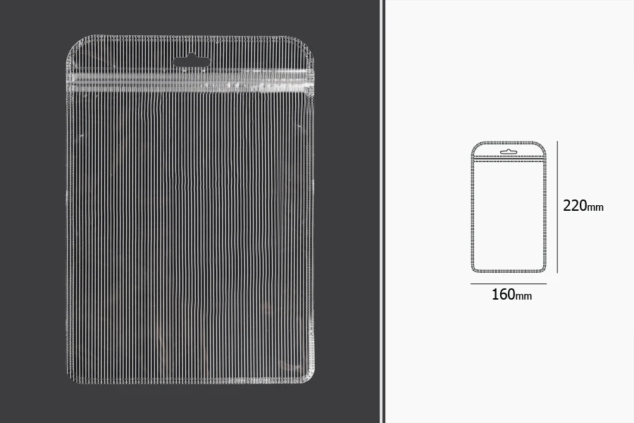 Σακουλάκια πλαστικά με κλείσιμο zip 160x220 mm ριγέ, διάφανα μπρος πίσω και τρύπα eurohole - 100 τμχ Σακουλάκια πλαστικά με κλείσιμο zip 160x220 mm ριγέ, διάφανα μπρος πίσω και τρύπα eurohole - 100 τμχ