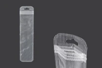 Σακουλάκια πλαστικά με κλείσιμο zip 55x220 mm ριγέ, διάφανα μπρος πίσω και τρύπα eurohole - 100 τμχ
