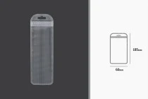 Σακουλάκια πλαστικά με κλείσιμο zip 60x185 mm ριγέ, διάφανα μπρος πίσω και τρύπα eurohole - 100 τμχ Σακουλάκια πλαστικά με κλείσιμο zip 60x185 mm ριγέ, διάφανα μπρος πίσω και τρύπα eurohole - 100 τμχ