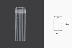 Σακουλάκια πλαστικά με κλείσιμο zip 60x185 mm ριγέ, διάφανα μπρος πίσω και τρύπα eurohole - 100 τμχ-2