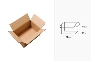 Carton en couleur marron aux dimensions 60 x 40 x 30 3 feuilles - 20 pcs-2