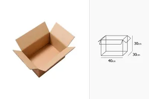 Χαρτοκιβώτιο 40x30x30 καφέ 5-φυλλο - 10 τμχ-2