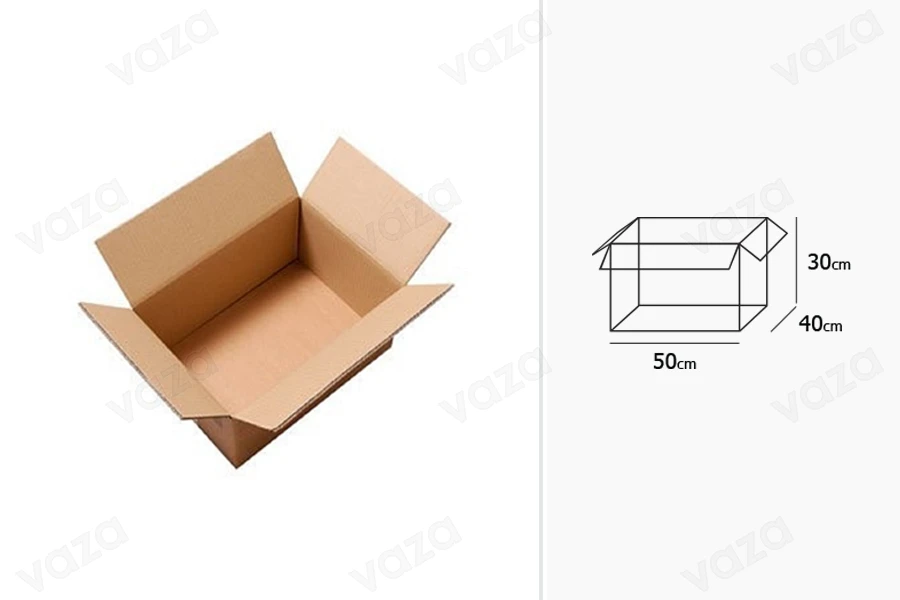 Carton box 3-ply, 50x40x30 cm - 15 pcs-image_dimensions