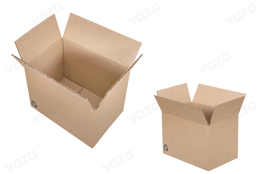 Kuti kartoni 22x15x15 kafe me 3 fletë (No 12) - 25 copë                     -imazh_produkt
