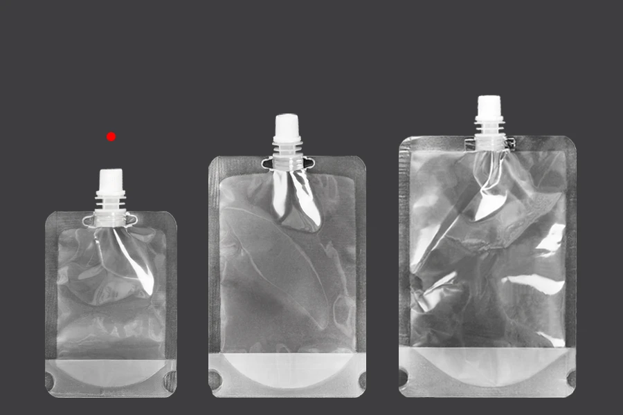 Συσκευασία (ασκός) τύπου Doy Pack διάφανη 100 ml με λευκό καπάκι ασφαλείας - 50 τμχ Συσκευασία (ασκός) τύπου Doy Pack διάφανη 100 ml με λευκό καπάκι ασφαλείας - 50 τμχ