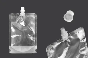 Transparent Doypack stand-up spout pouch with white cap, 500 ml - 50 pcs.-1