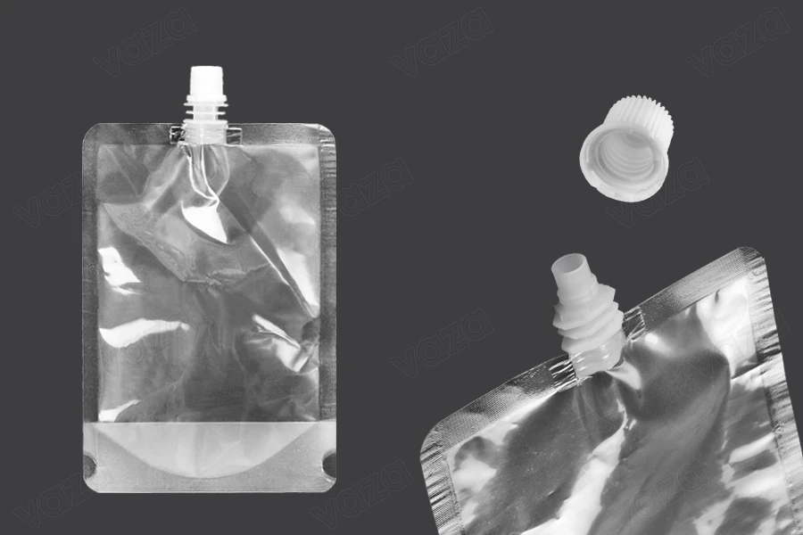Συσκευασία (ασκός) τύπου Doy Pack διάφανη 500 ml με λευκό καπάκι ασφαλείας - 50 τμχ Συσκευασία (ασκός) τύπου Doy Pack διάφανη 500 ml με λευκό καπάκι ασφαλείας - 50 τμχ-εικόνα_προϊοντική