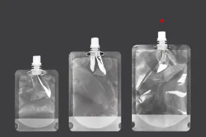 Transparent Doypack stand-up spout pouch with white cap, 500 ml - 50 pcs.-2