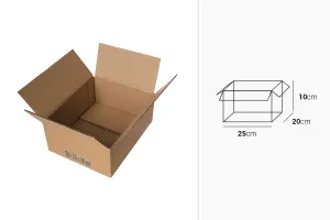 Χαρτοκιβώτιο 25x20x10 καφέ 3-φυλλο - No B11 (25 τμχ)-2