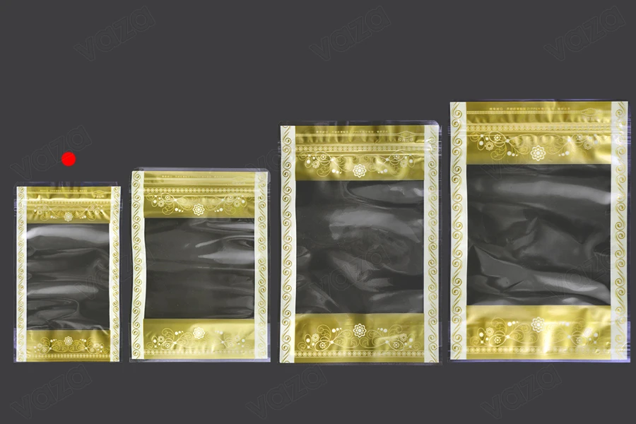 Beutel vom Typ Doy Pack 120x35x200 mm transparent mit Reißverschluss und Möglichkeit zum Versiegeln mit Heißsiegeln - 50 Stück-