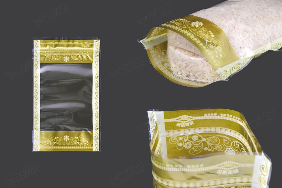 Beutel vom Typ Doy Pack 120x35x200 mm transparent mit Reißverschluss und Möglichkeit zum Versiegeln mit Heißsiegeln - 50 Stück-produktbild