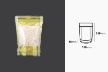 Σακουλάκια τύπου Doy Pack 150x40x210 mm διάφανα με κλείσιμο zip και δυνατότητα σφράγισης με θερμοκόλληση - 50 τμχ Σακουλάκια τύπου Doy Pack 150x40x210 mm διάφανα με κλείσιμο zip και δυνατότητα σφράγισης με θερμοκόλληση - 50 τμχ