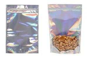Aluminiumbeutel vom Typ Doy Pack, transparent mit Reißverschluss und Möglichkeit zum Versiegeln mit Heißsiegelung 200x50x300 mm - 50 Stück-5