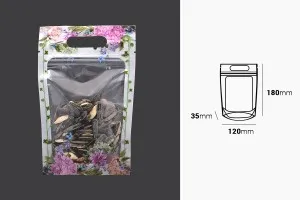 Σακουλάκια τύπου Doy Pack 120x35x180 mm διάφανα με κλείσιμο "zip", χειρολαβή και δυνατότητα σφράγισης με θερμοκόλληση - 50 τμχ-2