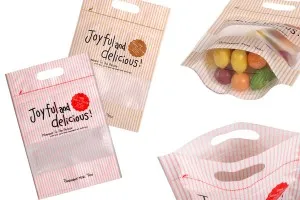 Σακουλάκια τύπου Doy Pack 150x40x230 mm με κλείσιμο "zip" και παράθυρο, χειρολαβή και δυνατότητα σφράγισης με θερμοκόλληση - 50 τμχ-1