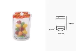 Σακουλάκια τύπου Doy Pack σε σχήμα βάζου 105x30x154 mm με κλείσιμο "zip" - 50 τμχ-2