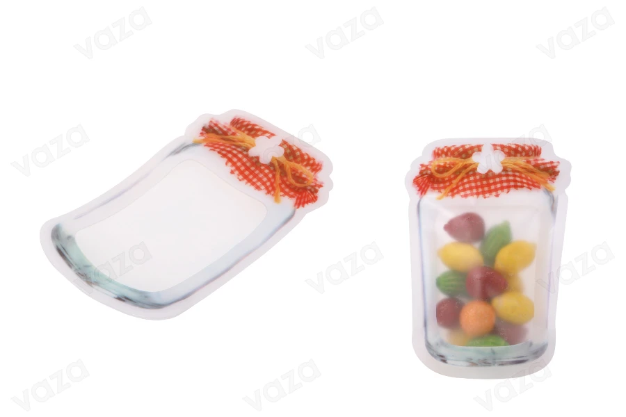 Σακουλάκια τύπου Doy Pack σε σχήμα βάζου 105x30x154 mm με κλείσιμο "zip" - 50 τμχ Σακουλάκια τύπου Doy Pack σε σχήμα βάζου 105x30x154 mm με κλείσιμο "zip" - 50 τμχ-εικόνα_σύνθεση