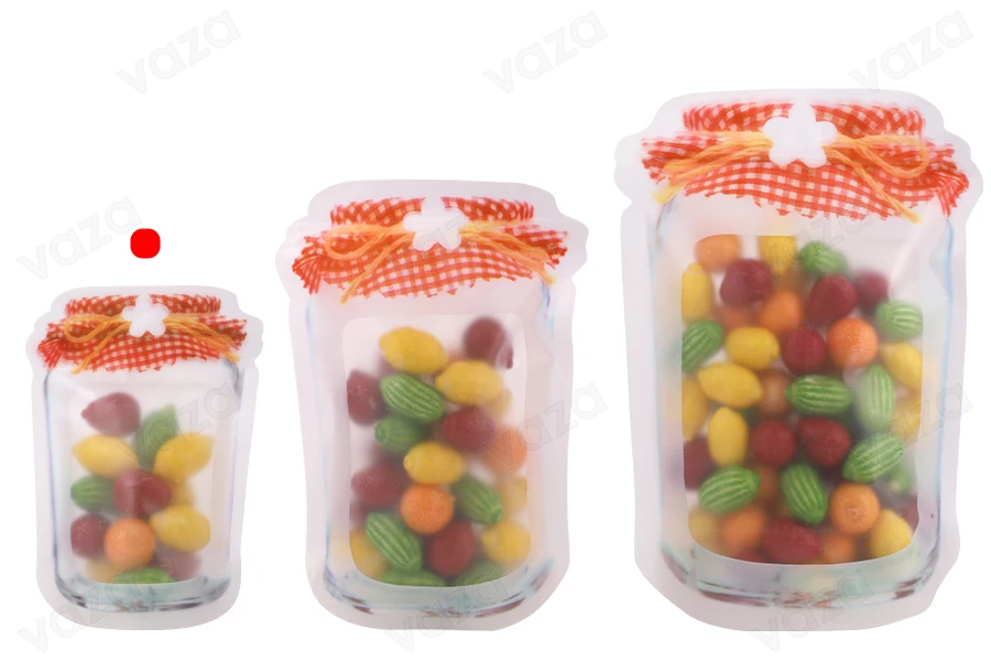 Σακουλάκια τύπου Doy Pack σε σχήμα βάζου 105x30x154 mm με κλείσιμο "zip" - 50 τμχ Σακουλάκια τύπου Doy Pack σε σχήμα βάζου 105x30x154 mm με κλείσιμο "zip" - 50 τμχ-