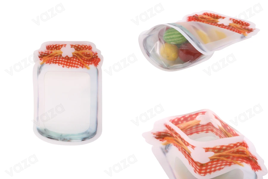 Σακουλάκια τύπου Doy Pack σε σχήμα βάζου 105x30x154 mm με κλείσιμο "zip" - 50 τμχ Σακουλάκια τύπου Doy Pack σε σχήμα βάζου 105x30x154 mm με κλείσιμο "zip" - 50 τμχ-εικόνα_προϊοντική
