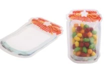 Jar shape Doypack stand-up pouch in size 165x43x243  mm with zipper - 50 pcs