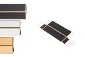Κουτάκι χάρτινο 38x38x106 mm με χρυσό περίγραμμα - 20 τμχ-5