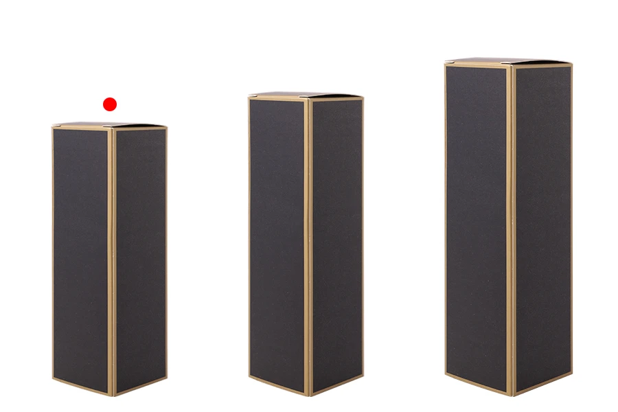Κουτάκι χάρτινο 38x38x106 mm με χρυσό περίγραμμα - 20 τμχ