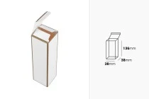 Κουτάκι χάρτινο 38x38x136 mm με χρυσό περίγραμμα - 20 τμχ Κουτάκι χάρτινο 38x38x136 mm με χρυσό περίγραμμα - 20 τμχ