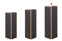 Κουτάκι χάρτινο 45x45x160 mm με χρυσό περίγραμμα - 20 τμχ