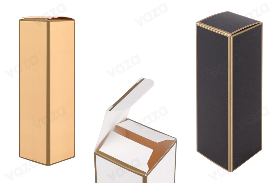 Golden edge paper box in size 45x45x160 mm - 20 pcs Golden edge paper box in size 45x45x160 mm - 20 pcs-εικόνα_προϊοντική