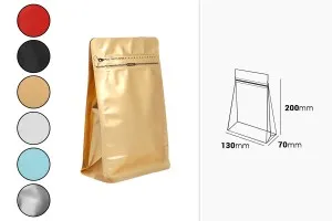 Σακουλάκια αλουμινίου τύπου Doy Pack, κλείσιμο με θερμοκόλληση, άνοιγμα με ταινία ασφαλείας και χρήση του zipper 130x70x200 mm - 25 τμχ-3