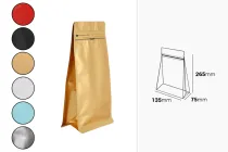 Σακουλάκια αλουμινίου τύπου Doy Pack, κλείσιμο με θερμοκόλληση, άνοιγμα με ταινία ασφαλείας και χρήση του zipper 135x75x265 mm - 25 τμχ Σακουλάκια αλουμινίου τύπου Doy Pack, κλείσιμο με θερμοκόλληση, άνοιγμα με ταινία ασφαλείας και χρήση του zipper 135x75x265 mm - 25 τμχ